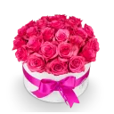 Flower box with roses